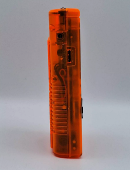 Gameboy Classic Orange transparent Case - TEILDEFEKT - GEHÄUSE NEU
